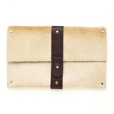 Mary Clutch Brown Cowhide