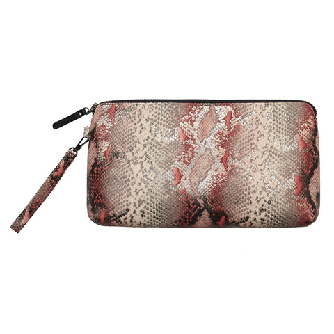Mary Clutch Black Snake Print Leather OUT OF STOCK