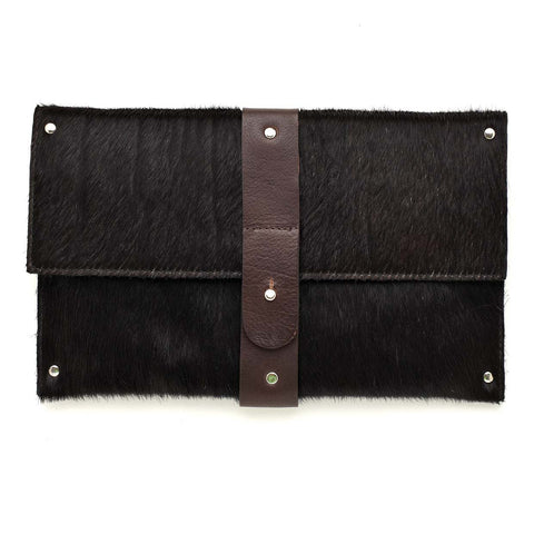 Mary Clutch Black Cowhide OUT OF STOCK