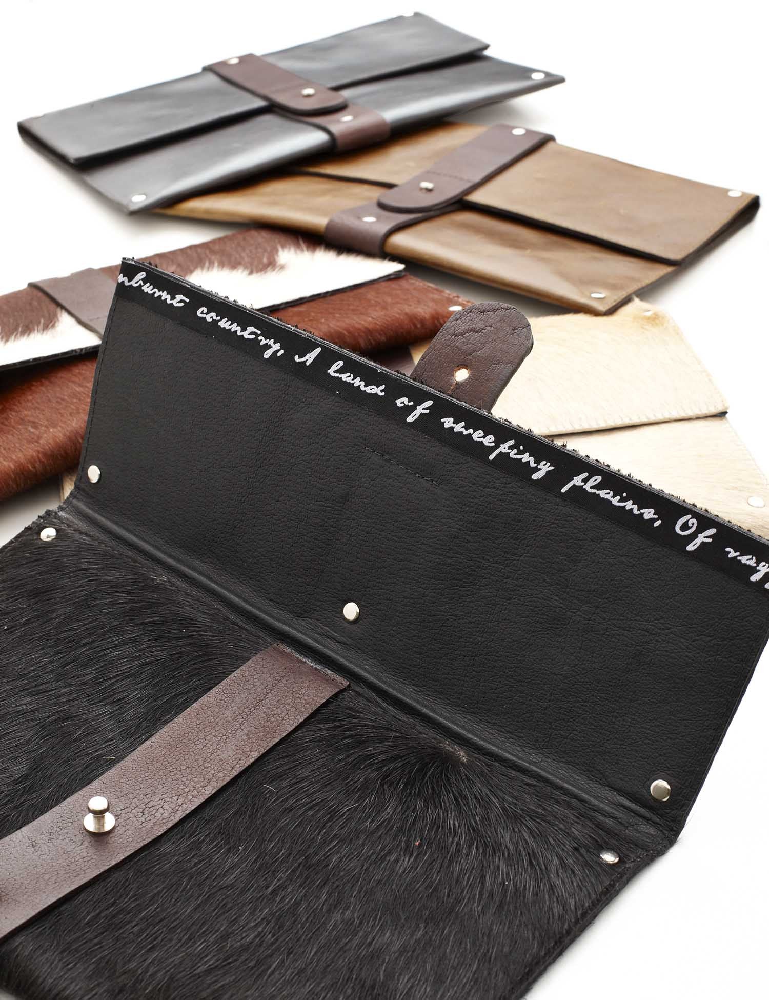 Mary Clutch Black Cowhide OUT OF STOCK