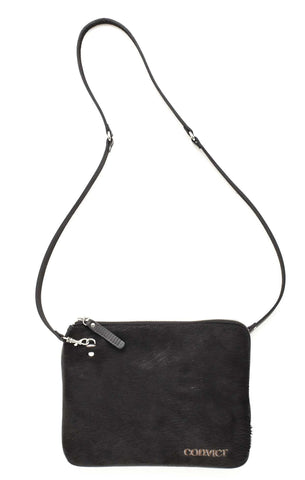 Annette Pouch Brown Croc print emboss leather