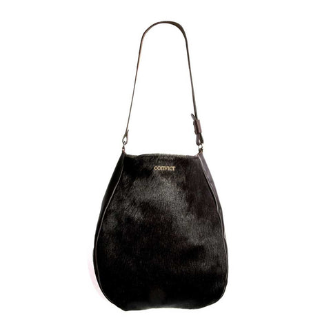 Mina Tote Black Cowhide