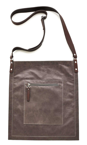 Betsey Satchel Grey Leather
