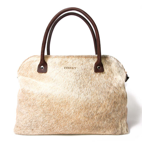 Mina Tote Beige Cowhide  OUT OF STOCK - PRE ORDER AVAILABLE