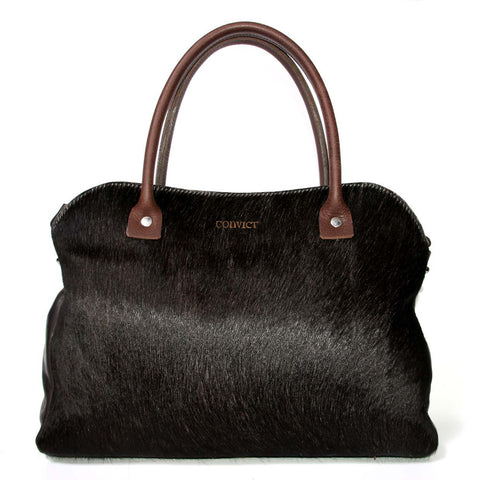 Jane Tote Black Cowhide