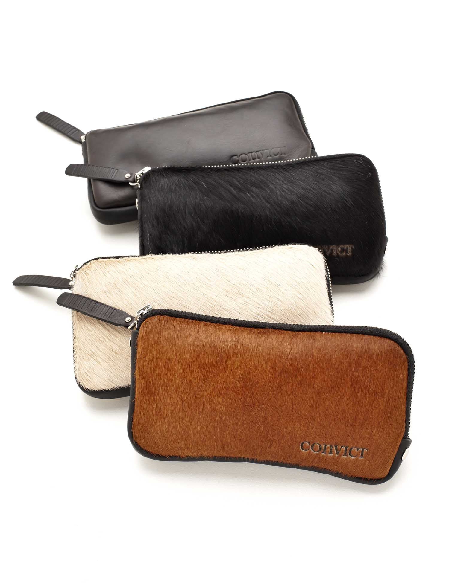 Convict brown cowhide womens wallet